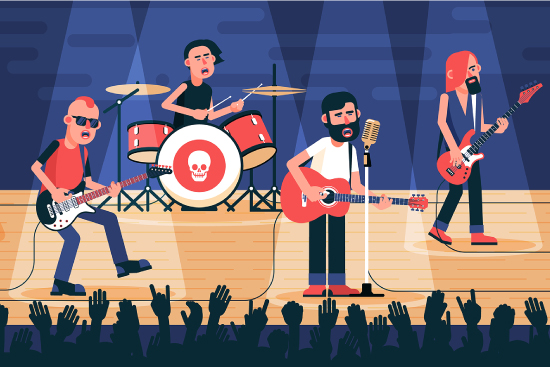 Rock band flat